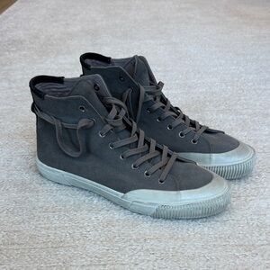 Men Gray All Saints Shoes High Top size 11 great condition!!